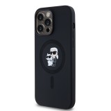 Karl Lagerfeld Liquid Silicone Karl and Choupette Magsafe Zadní Kryt pro iPhone 14 Pro Max Black