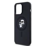 Karl Lagerfeld Liquid Silicone Karl and Choupette Magsafe Zadní Kryt pro iPhone 14 Pro Max Black