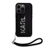 Karl Lagerfeld Sequins Reversible Zadní Kryt pro iPhone 15 Pro Black/Silver