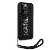 Karl Lagerfeld Sequins Reversible Zadní Kryt pro iPhone 15 Pro Black/Silver