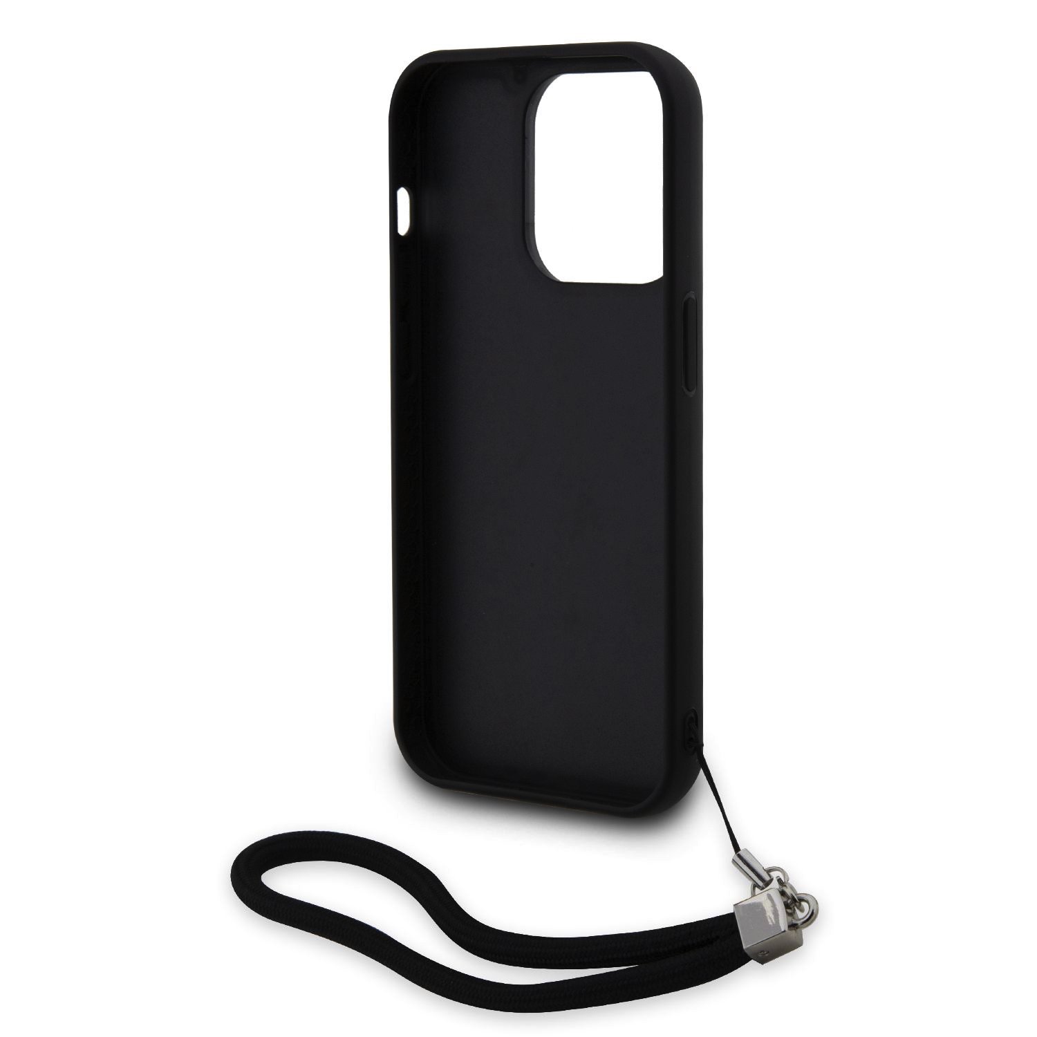 Karl Lagerfeld Sequins Reversible Zadní Kryt pro iPhone 15 Pro Black/Silver