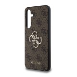 Guess PU 4G Metal Logo Zadní Kryt pro Samsung Galaxy A35 5G Brown