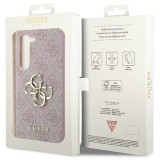 Guess PU 4G Metal Logo Zadní Kryt pro Samsung Galaxy A35 5G Pink