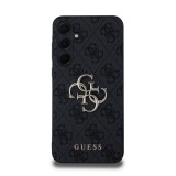 Guess PU 4G Metal Logo Zadní Kryt pro Samsung Galaxy A35 5G Grey