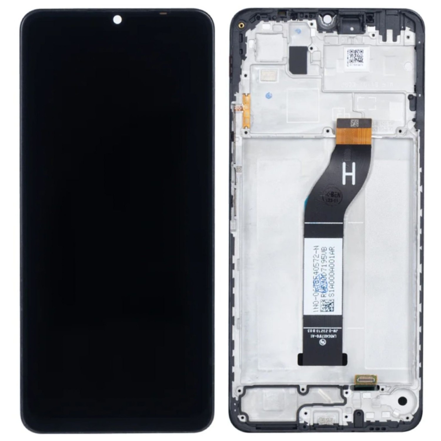 LCD + dotyk + přední kryt pro Xiaomi Redmi 13C/Poco C65, black (Service Pack)