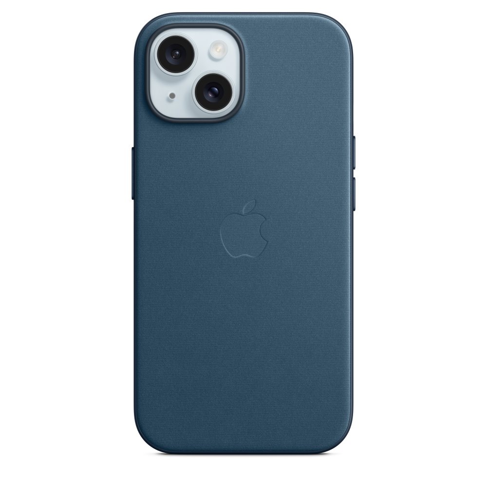 Levně Zadní kryt Apple FineWoven MT3G3ZM/A vč. MagSafe pro Apple iPhone 15, pacific blue