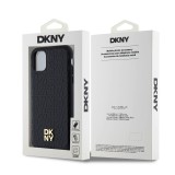 DKNY PU Leather Repeat Pattern Stack Logo Magsafe Zadní Kryt pro iPhone 11 Black