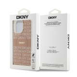 DKNY PC/TPU Repeat Pattern Tonal Stripe Magsafe Zadní Kryt pro iPhone 15 Pro Max Pink