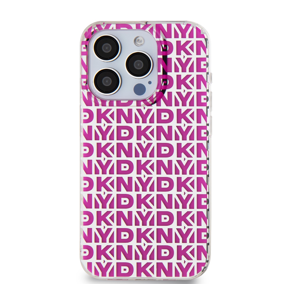 Zadní kryt DKNY PC/TPU Repeat Pattern pro Apple iPhone 15 Pro Max, růžová