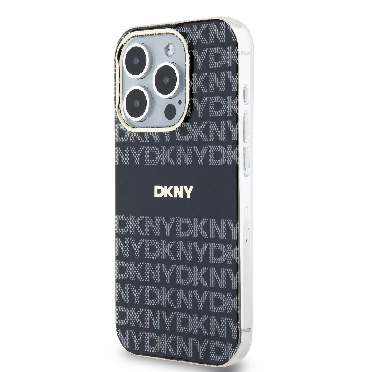 DKNY PC/TPU Repeat Pattern Tonal Stripe Magsafe Zadní Kryt pro iPhone 15 Pro Max Black