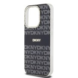 DKNY PC/TPU Repeat Pattern Tonal Stripe Magsafe Zadní Kryt pro iPhone 13 Pro Max Black