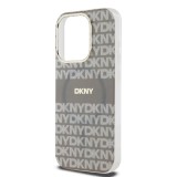 DKNY PC/TPU Repeat Pattern Tonal Stripe Magsafe Zadní Kryt pro iPhone 13 Pro Beige