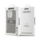 DKNY PC/TPU Repeat Pattern Tonal Stripe Magsafe Zadní Kryt pro iPhone 13 Pro Beige