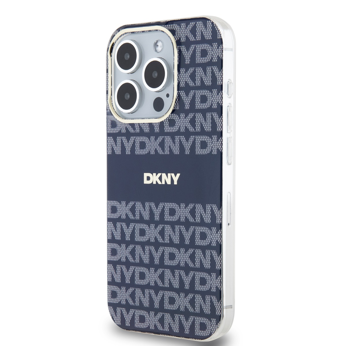 DKNY PC/TPU Repeat Pattern Tonal Stripe Magsafe Zadní Kryt pro iPhone 13 Pro Max Blue