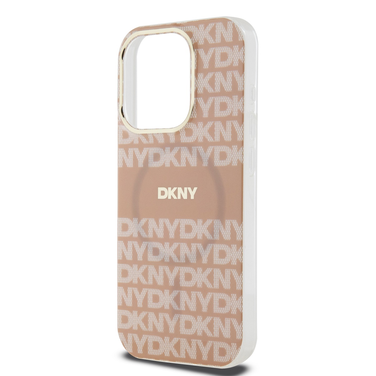 DKNY PC/TPU Repeat Pattern Tonal Stripe Magsafe Zadní Kryt pro iPhone 14 Pro Pink