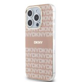 DKNY PC/TPU Repeat Pattern Tonal Stripe Magsafe Zadní Kryt pro iPhone 13 Pro Pink