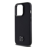 DKNY PU Leather Stack Logo Magsafe Zadní Kryt pro iPhone 14 Pro Max Black