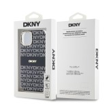 DKNY PC/TPU Repeat Pattern Tonal Stripe Magsafe Zadní Kryt pro iPhone 14 Black