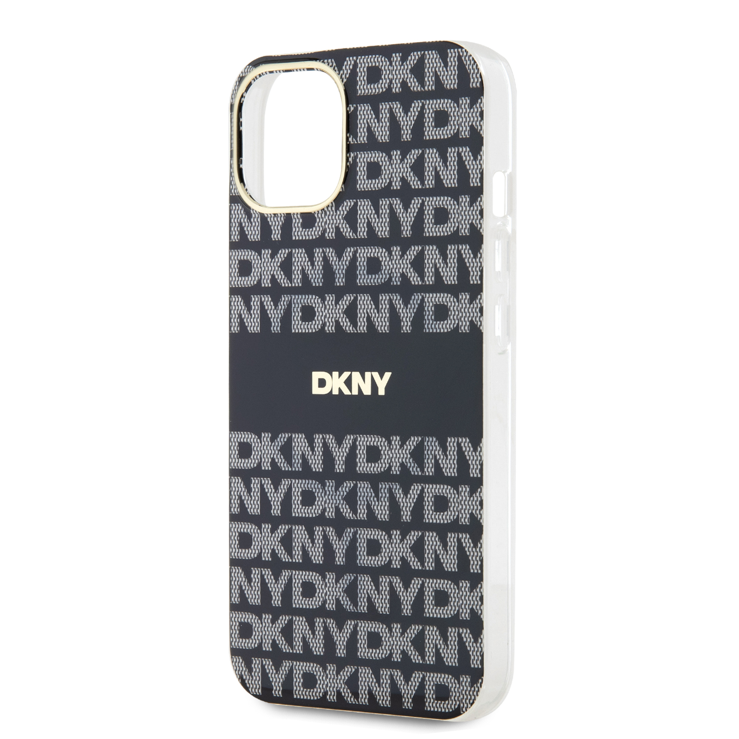 DKNY PC/TPU Repeat Pattern Tonal Stripe Magsafe Zadní Kryt pro iPhone 14 Black