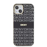 DKNY PC/TPU Repeat Pattern Tonal Stripe Magsafe Zadní Kryt pro iPhone 13 Black