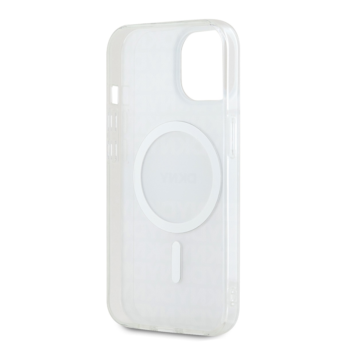 DKNY PC/TPU Repeat Pattern Tonal Stripe Magsafe Zadní Kryt pro iPhone 15 Beige