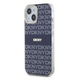 DKNY PC/TPU Repeat Pattern Tonal Stripe Magsafe Zadní Kryt pro iPhone 15 Blue