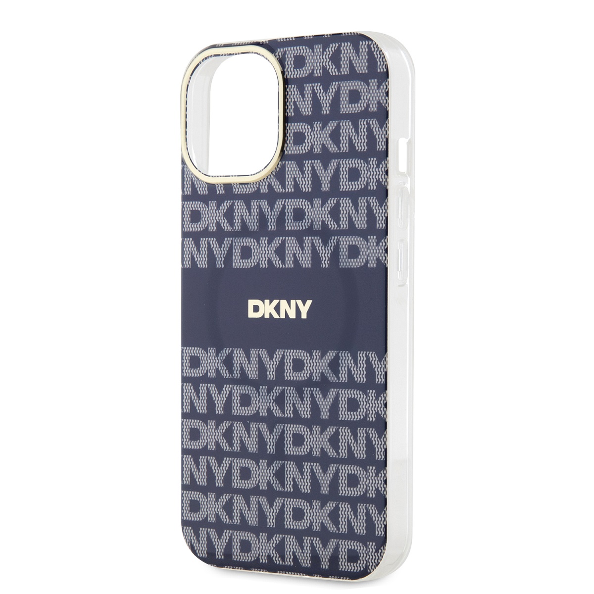 DKNY PC/TPU Repeat Pattern Tonal Stripe Magsafe Zadní Kryt pro iPhone 14 Blue