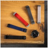 Nylonový řemínek FIXED Nylon Sporty Strap pro Garmin QuickFit 22mm, tmavě šedý