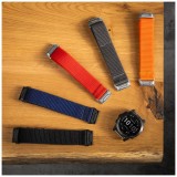 Nylonový řemínek FIXED Nylon Sporty Strap pro Garmin QuickFit 26mm, oranžový