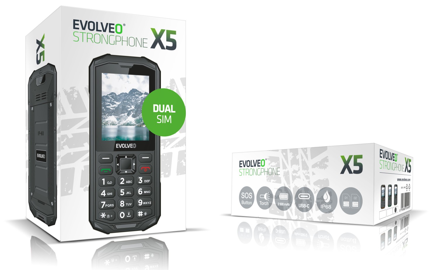 Evolveo StrongPhone X5 černá/šedá