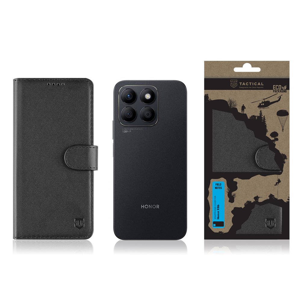 Flipové pouzdro Tactical Field Notes pro Google Pixel 8a, černá