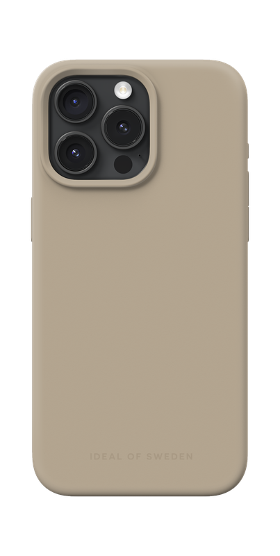 Silikonový ochranný kryt iDeal Of Sweden pro Apple iPhone 15 Pro Max, beige