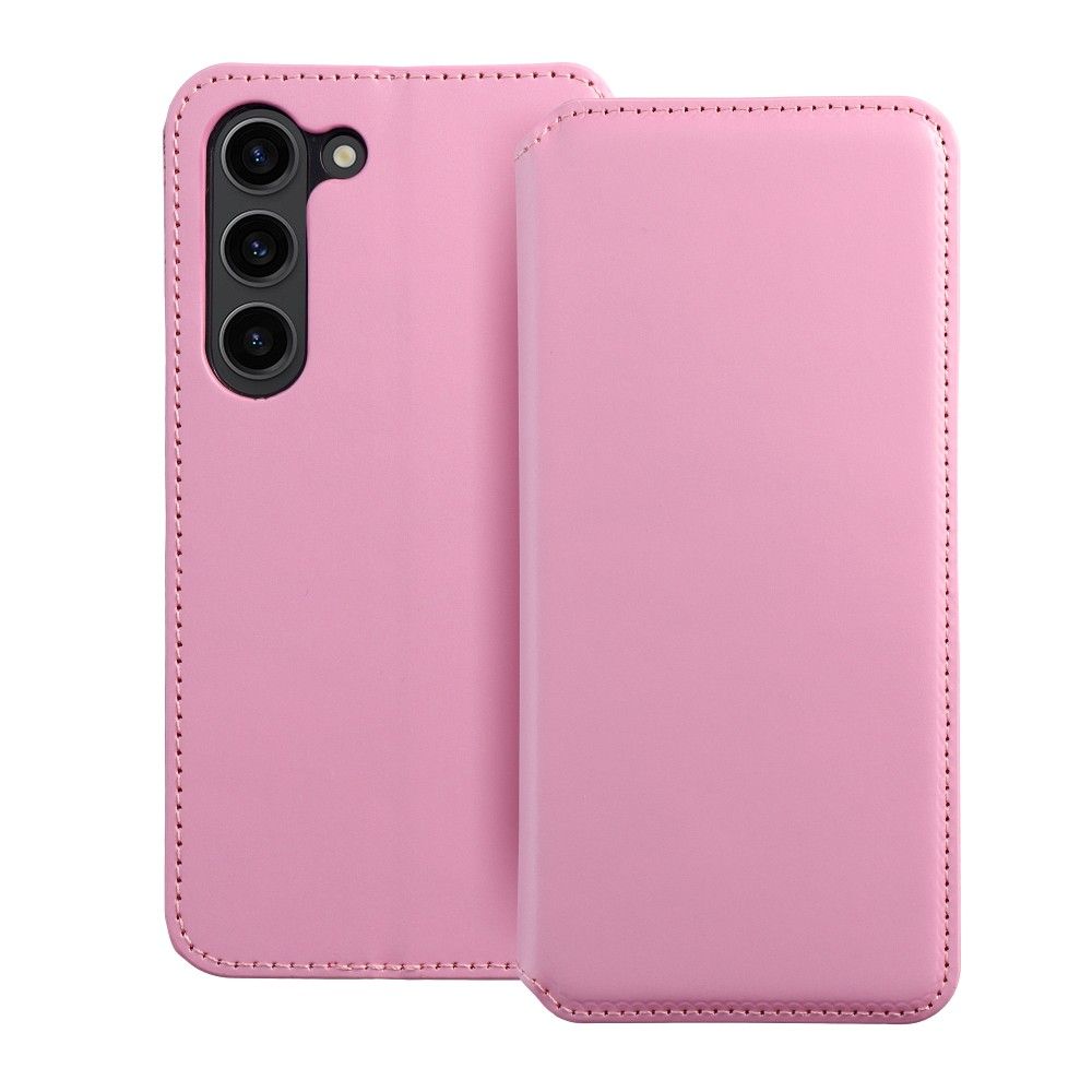 Flipové pouzdro Dual Pocket pro Samsung Galaxy S24+, světle růžová