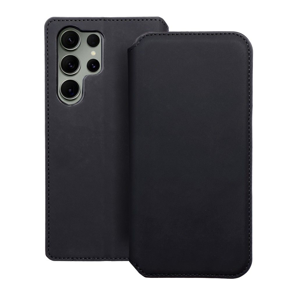 Flipové pouzdro Dual Pocket pro Samsung Galaxy S23 Ultra, černá
