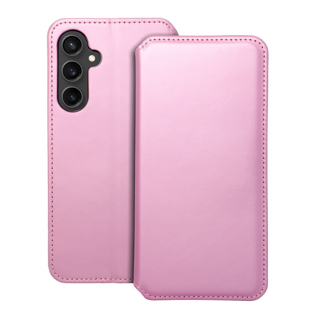 Flipové pouzdro Dual Pocket pro Samsung Galaxy S23 FE, světle růžová