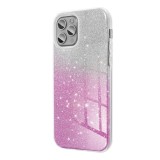 Zadní kryt Shining Case pro Apple iPhone 14 Pro, čirá růžová