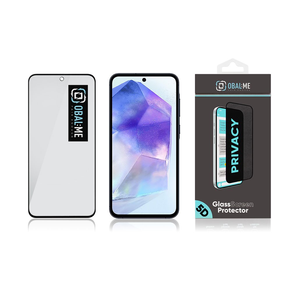 OBAL:ME Privacy 5D Tvrzené Sklo pro Samsung Galaxy A55 5G Black