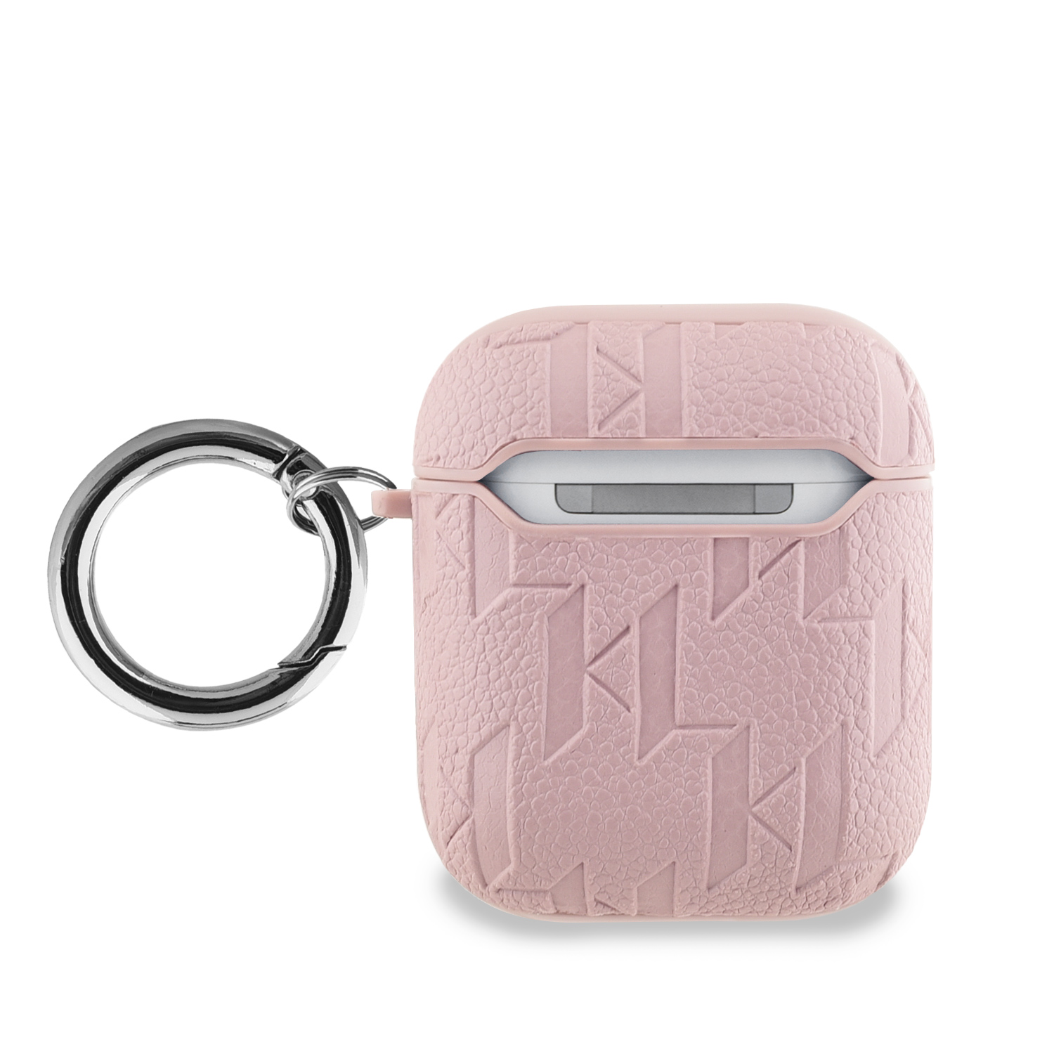 Karl Lagerfeld PU Embossed Karl Head Pouzdro pro AirPods 1/2 Pink