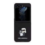 Karl Lagerfeld PU Saffiano Karl and Choupette NFT Zadní Kryt pro Samsung Galaxy Z Flip 5 Black