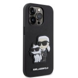 Karl Lagerfeld PU Saffiano Karl and Choupette NFT Zadní Kryt pro iPhone 13 Pro Black