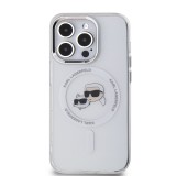 Karl Lagerfeld IML K&CH Heads Metal Frame MagSafe Zadní Kryt pro iPhone 13 Pro Transparent