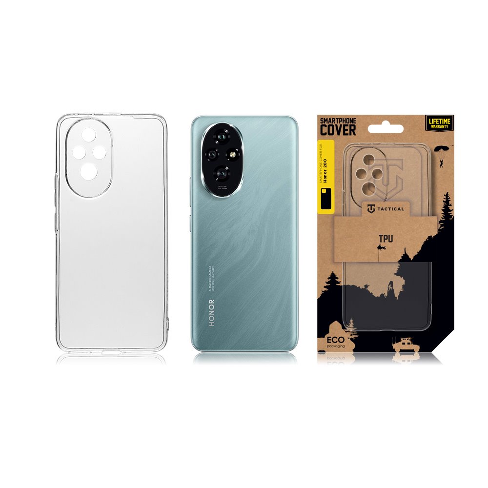 Tactical TPU Kryt pro Honor 200 Transparent