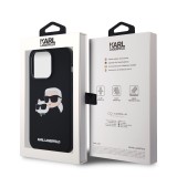 Karl Lagerfeld Liquid Silicone Double Heads Magsafe Zadní Kryt pro iPhone 14 Pro Black