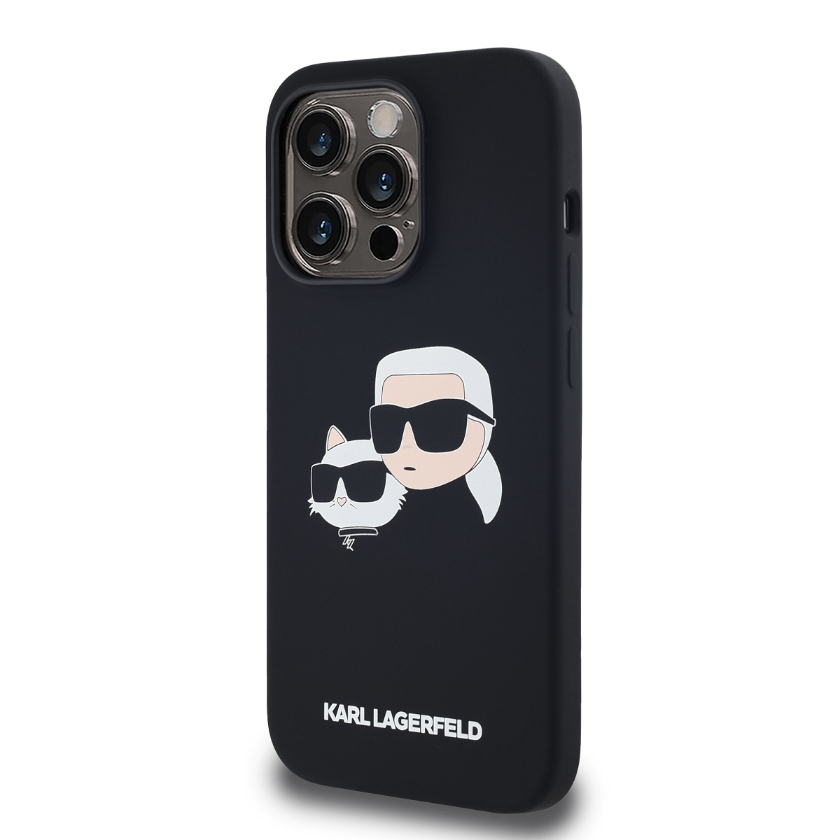 Karl Lagerfeld Liquid Silicone Double Heads Magsafe Zadní Kryt pro iPhone 14 Pro Black