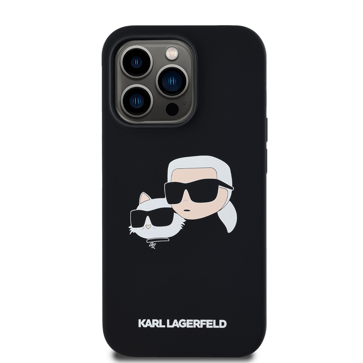 Karl Lagerfeld Liquid Silicone Double Heads Magsafe Zadní Kryt pro iPhone 14 Pro Max Black