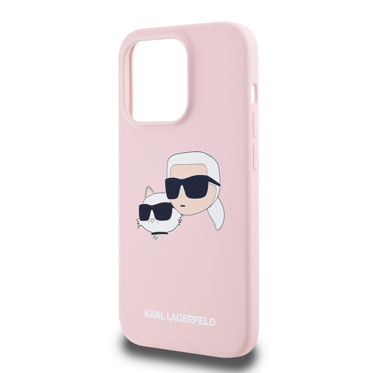 Karl Lagerfeld Liquid Silicone Double Heads Magsafe Zadní Kryt pro iPhone 14 Pro Pink