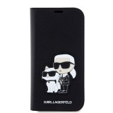 Karl Lagerfeld PU Saffiano Karl and Choupette NFT Book Pouzdro pro iPhone 14 Black