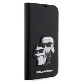 Karl Lagerfeld PU Saffiano Karl and Choupette NFT Book Pouzdro pro iPhone 14 Pro Black