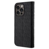 Karl Lagerfeld PU Saffiano Monogram Book Pouzdro pro iPhone 14 Pro Max Black