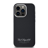 Karl Lagerfeld Grained PU Hotel RSG Zadní Kryt pro iPhone 13 Pro Black